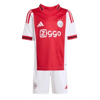 Ajax Maglia Gara Casa Repliche 2025-26 Bambino Maniche Corte